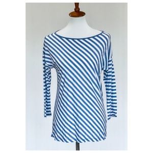 NWT Liz Claiborne 3/4 Sleeve Striped Top Small